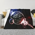 thumbnail image 1 of Planets Collide Blanket, Fluffy Soft Cozy Blanket Flannel Plush Microfiber Couch Throw, Bedding, 50"x40", 1 of 7
