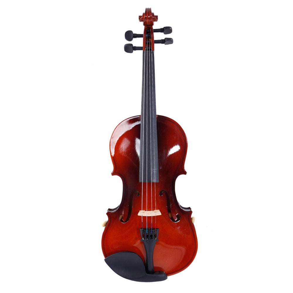 NEW Style Glarry 1/8 Acoustic Solid Wood Violin Case Bow Rosin Strings Shoulder Rest Tuner Natural 