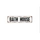 thumbnail image 1 of (Metal de aluminio) Letrero de casa de baño Baño Baño de invitados Ducha Tina Lavado Piscina Casa Letrero de metal rústico de calle o placa con nombre para puerta Tamaño: 4 x 16 pulgadas, 1 of 4