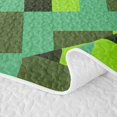 thumbnail image 5 of Meiyoeat Pixelated Blocks Miners Bed Spread Queen,Retro Geometric Camo Queen Coverlet Set for Bedroom, 5 of 7