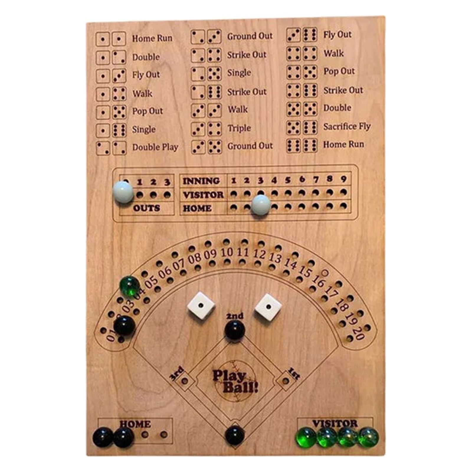 Baseball Dice Board Game Dice And Marbless Board Game Baseball