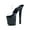 Clear and Black, variant on E-711-Coco 7" Heel Womens Sandal. 12 / Clear