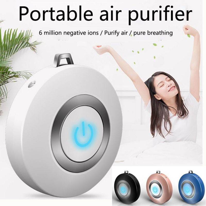 Wearable Air Purifier Necklace USB Charging Travel-Size Smoke Purifier WOSHA Mini Portable Air Purifier Personal Air Purifier Low Noise for Adults Kids