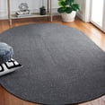 thumbnail image 2 of SAFAVIEH Braided Gino Distressed Machine Washable Reversible Area Rug, Black, 3' x 5' Oval, 2 of 9