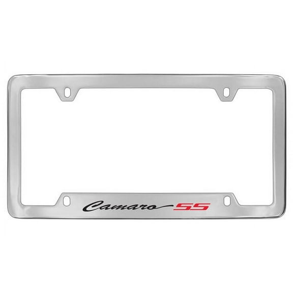 Chevrolet Camaro SS Chrome Plated Metal Bottom Engraved License Plate Frame