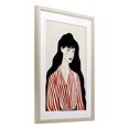thumbnail image 2 of Stupell Industries Modern Woman in Striped Blouse Birch Framed Print Under Glass, 17 x 23, by Omar Escalante, 2 of 8
