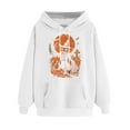 thumbnail image 4 of Rutainlusire Womens Halloween Graphic Hoodies Women Long-sleeved Hooded Pocket Halloween Printed Casual Loose Sweatshirt, 4 of 4
