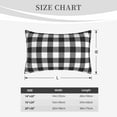 thumbnail image 3 of Plush Throw Pillow Covers, Black white plaid Pillow Cases with Invisible Zipper, Breathable Microfiber Pillow Cases Standard Size for Sleeping Bedroom Sofa Living Room 20x30, 3 of 5