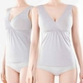 thumbnail image 4 of VEKDONE Support Nursing Tank Tops for Breastfeeding, Comfort Stretch Maternity Nursing Tank Top,Modert Vests Maternity Pajama Tops Nursing Cami Sleep Bra with Built in Bra Gray XXL, 4 of 6