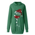 thumbnail image 4 of Vestido de Navidad de manga larga para mujer, minivestido informal con capucha para Fiesta y vacaciones, talla grande, 4 of 5