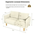 thumbnail image 5 of 55'' Square Arm Loveseat,Thickened Seat Cushion for More Comfort, 5 of 6