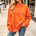 thumbnail image 6 of Zormilly Women's Sweatshirt Fleece Long Sleeve Mock Neck Sweatshirts with Polka Dot Fashion Oversized Winter Pullover, S-2XL, 6 of 6