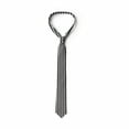 thumbnail image 3 of Geometric Necktie, Chevron Zigzags Cubes, Dress Tie, 3.7", Black Grey and Pale Grey, by Ambesonne, 3 of 3