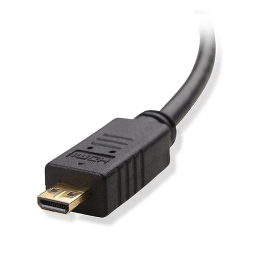 Zonder hoofd potlood Bewijs Cable Matters 2 Pack Micro HDMI to HDMI Adapter (HDMI to Micro HDMI Adapter)  6 Inches - Walmart.com