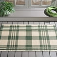 thumbnail image 2 of SAFAVIEH Courtyard Benjamin Plaid Indoor/Outdoor Area Rug, Green/Beige, 2'3" x 4', 2 of 14