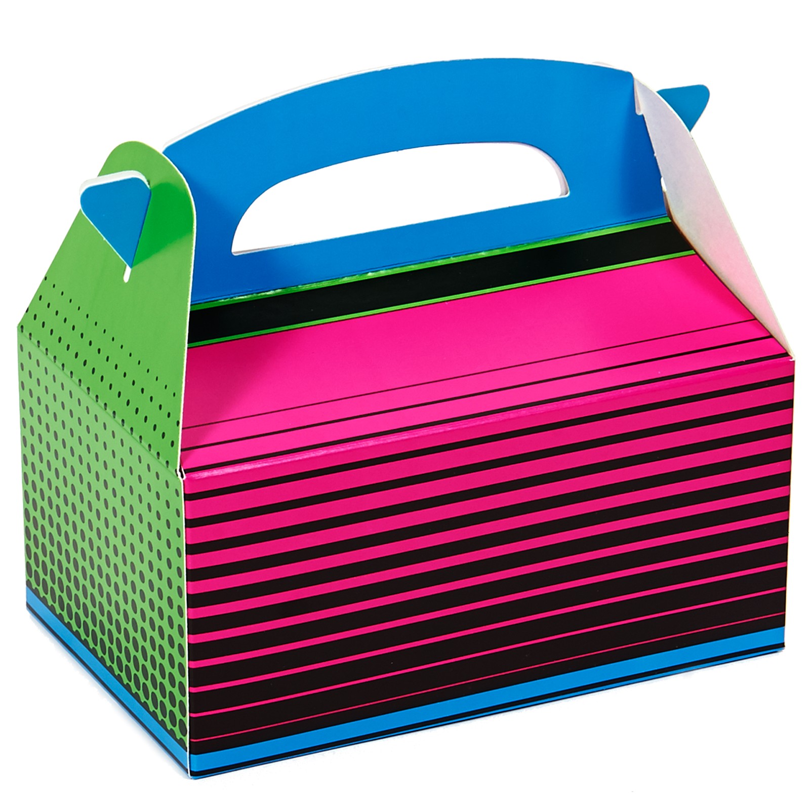 Neon Multicolor Empty Favor Boxes, 4pk