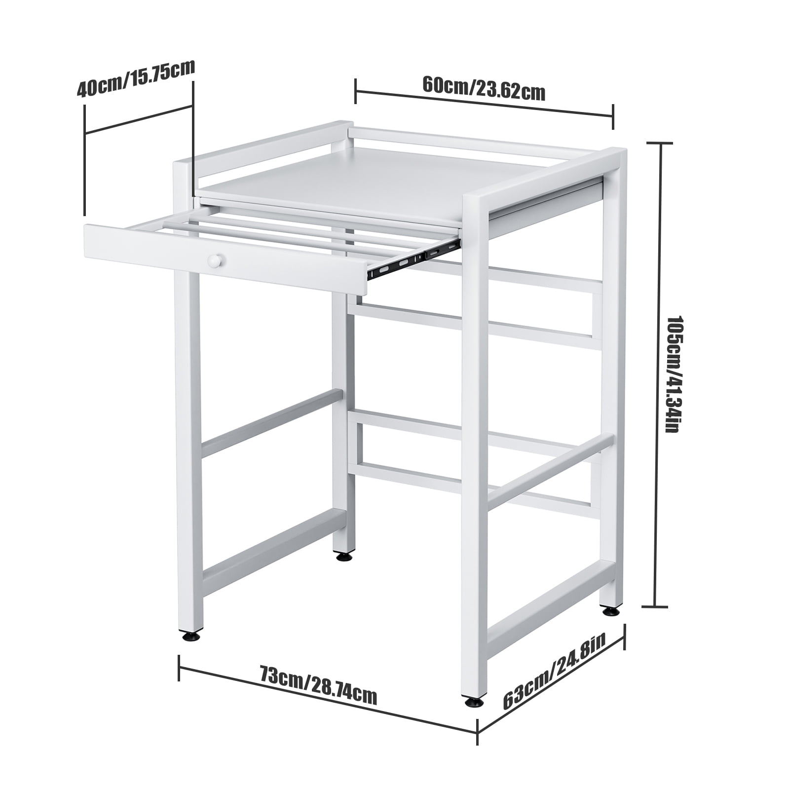 AurumEdge Over The Washer Storage Shelf, Washing Machine Storage Utility Rack with Countertop, Washing Machine Storage Stand(White) Clearance Shelf