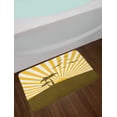 thumbnail image 2 of Coconut Bath Mat, Pop Art Style Island with Palms Seagulls Sun Caribbean Evening, Plush Bathroom Decor Mat with Non Slip Backing, 29.5" X 17.5", Earth Yellow Chocolate, by Ambesonne, 2 of 2