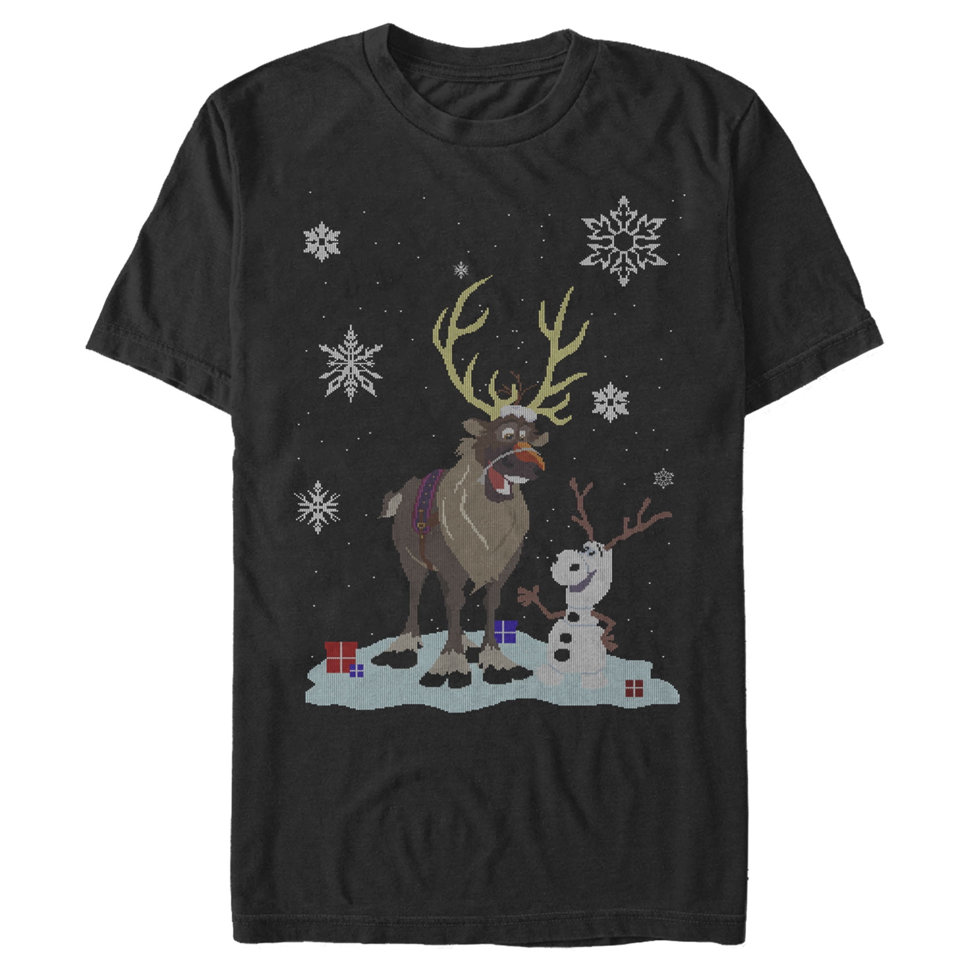 Disney Frozen - Men's Frozen Christmas Sweater Friends T-Shirt - Walmart.com - Walmart.com