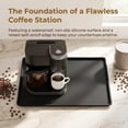 thumbnail image 4 of Silicone Coffee Mat, Heavy Duty Silicone Coffee Maker Mat with Raised Edge, 19.7”x15” Counter Protector Tray, 4 of 6