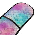 thumbnail image 2 of Dailycode Double Sided Oven Mitt with Loop Heat Resistant Kitchen Long Potholders 7" x 35" Rainbow Fish Scale, 2 of 6