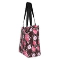 thumbnail image 2 of Vsdgher Rose Flowers print Reusable Shopping Grocery Bags for Women Shopping with Pouch Foldable Pouch Lightweight Polyester Fabric, 2 of 6