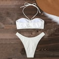 thumbnail image 5 of OSFVNOXV Womens Bikini Swimsuits Halter Neck Bandeau Seamless Bra High Waisted Bikini Swimwear Bottom Bathing Suits, 5 of 7