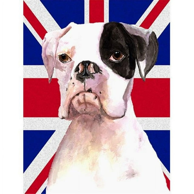 Carolines Treasures RDR3030GF Boxer Cooper with English Union Jack British Flag Flag Garden Size