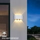 thumbnail image 3 of Aplique de pared para exterior de 18W y 6LED, resistente al agua IP65, aplique de pared interior de diseño moderno, luz blanca cálida, para dormitorio, cocina, pasillo, 3 of 5