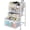 White:3 Tier Drawers, variant on 4-Tier Rolling Utility Cart with 3 Drawers-White Craft Organizers and Storage with DIY Dividers, Under Desk Cart with Lockable Wheels, Craft Cart Art Cart for Brushes Artifacts Patent Pending