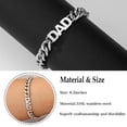 thumbnail image 4 of APSVO Fathers Day Gifts for Dad Daddy Papa Father Stepdad from Son Stainless Steel Cuban Chain Bracelet Jewelry Stuff Accessories Ideas, 4 of 6