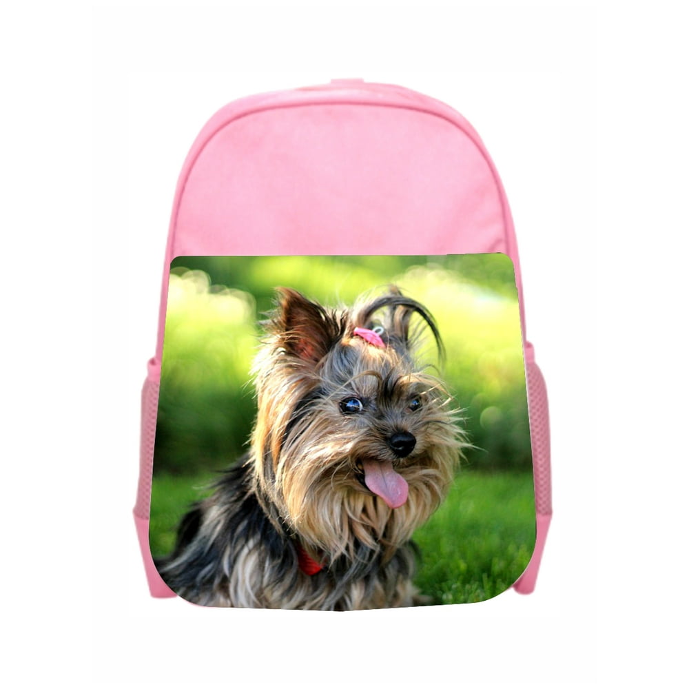 Accessory Avenue School Bag Dog Yorkie Puppy Girls Kids PreSchool