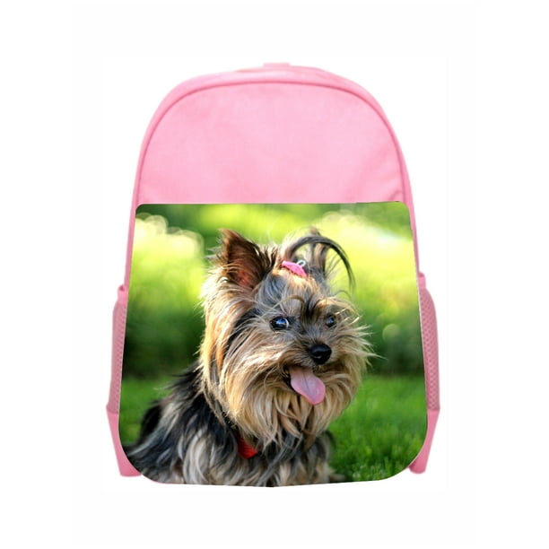Accessory Avenue School Bag Dog Yorkie Puppy Girls Kids PreSchool