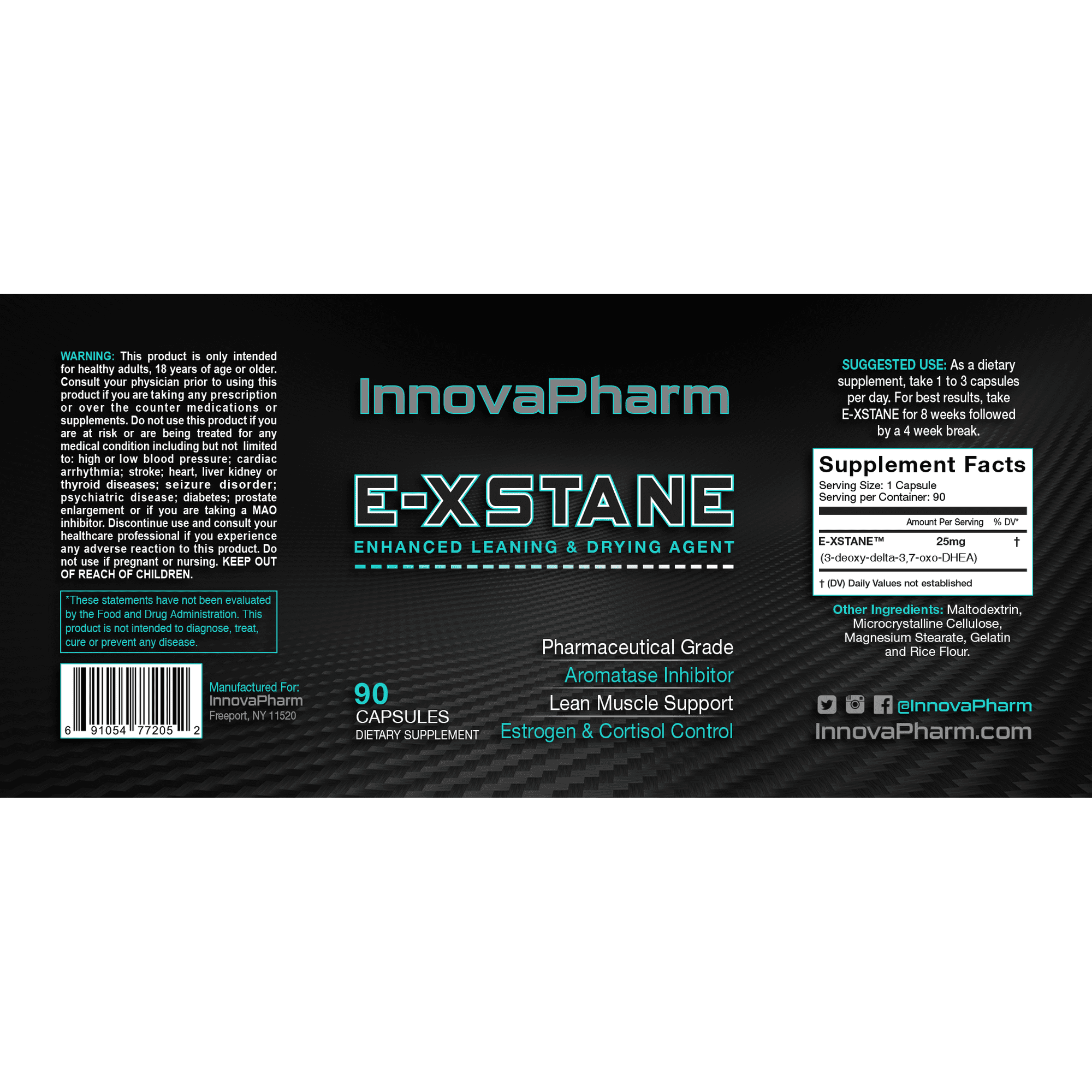 Innovapharm E-xstane Enhanced Leaning & Drying Agent (90 Caps)