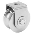 thumbnail image 1 of Metal Track Pulley, Low Friction 48mm Diameter Rustproof Standard Size U Groove Wheel  For Industrial Carts, 1 of 8