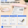 thumbnail image 3 of SWIFINT D810 Portable Printer for Travel, Bluetooth Inkless Thermal Printer, US Letter & A4, iOS/Android Phone & USB Laptop, Pink., 3 of 11