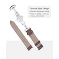 thumbnail image 4 of Unique Bargains Cowhide Leather Band Replacement Set Deployment Buckle Watch Strap 15mm Leather Strap with Spring Bars, Light Brown, 4 of 7