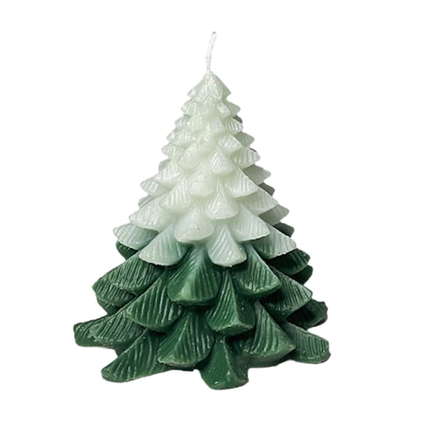 Velas s,Velas Aromáticas para Árbol de Navidad con Forma,Vela Del Árbol De Navidad Creativa,Velas s De Navidad Regalo De Navidad,Adorno navideño de blanco verde mayimx Velas perfumadas
