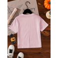 thumbnail image 2 of Camiseta informal de verano para niña con estampado de leopardo y diseño de corazón con letras de hermana mayor, cuello redondo y manga corta, algodón blanco, perfecta para atuendos informales o par, 2 of 6