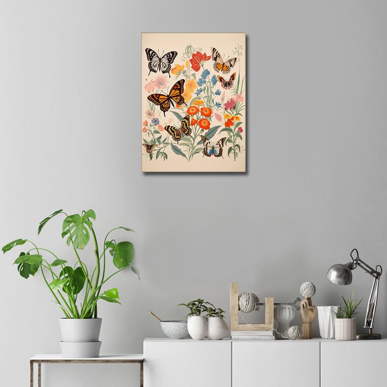 TISHIRON Butterflies and Flowers Diamond Art Painting Kit