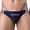 Navy, variant on Mens Thong Swimwear Sexy Solid Bikini Swimsuit Quick Dry Bathing Suit Swimming Briefs Men(Navy,M)