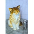 thumbnail image 3 of Nifao Brown Cat Sitting Bronze Statue, Charming for Cat Lovers – Home Decor Sculpture, 12"L x 10"W x 14"H, 3 of 11