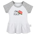 thumbnail image 2 of iDzn Little Peach Novelty Dresses For Baby, Newborn Babies Skirts, Infant Princess Dress, 0-24M Kids Graphic Clothes (Gray Raglan Dresses, 0-6 Months), 2 of 5