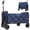 Dark Blue, variant on Upgraded 5*2" Wide Wheels-Expandable Dual-Layer Utility Wagon with 100% Extra Space, 220lbs Capacity Grocery Cart for Camping, Shopping, Sports, Gardening, Fishing, Pink