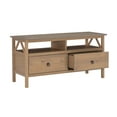 thumbnail image 5 of Linon Titian Pine Wood TV Media Stand Open Shelves 2 Drawers in Driftwood Finish, 5 of 14