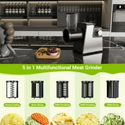 Foukus 5 in 1 Electric Meat Grinder: 2500W Heavy Duty Meat Grinder with Sausage Stuffer, Kubbe Kit, Vegetable Slicer & Shredder, Cheese Grater