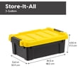thumbnail image 6 of IRIS 3 Gal. Plastic Storage Bins with Lids, Latching Totes, Heavy Duty Containers 5Pk, 6 of 11