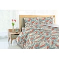 thumbnail image 3 of Ambesonne Nature Boho Down Alternative Quilt Comforter, Art Butterfly Pattern, King, Coral Deep Sky Blue, 3 of 5
