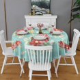 thumbnail image 2 of Round Waterproof Tablecloth Pioneer Pink Peel Reusable Indoor/Outdoor Durable Table Cover for Kitchen and Dining Room 60 Inch X 60 Inch, 2 of 6