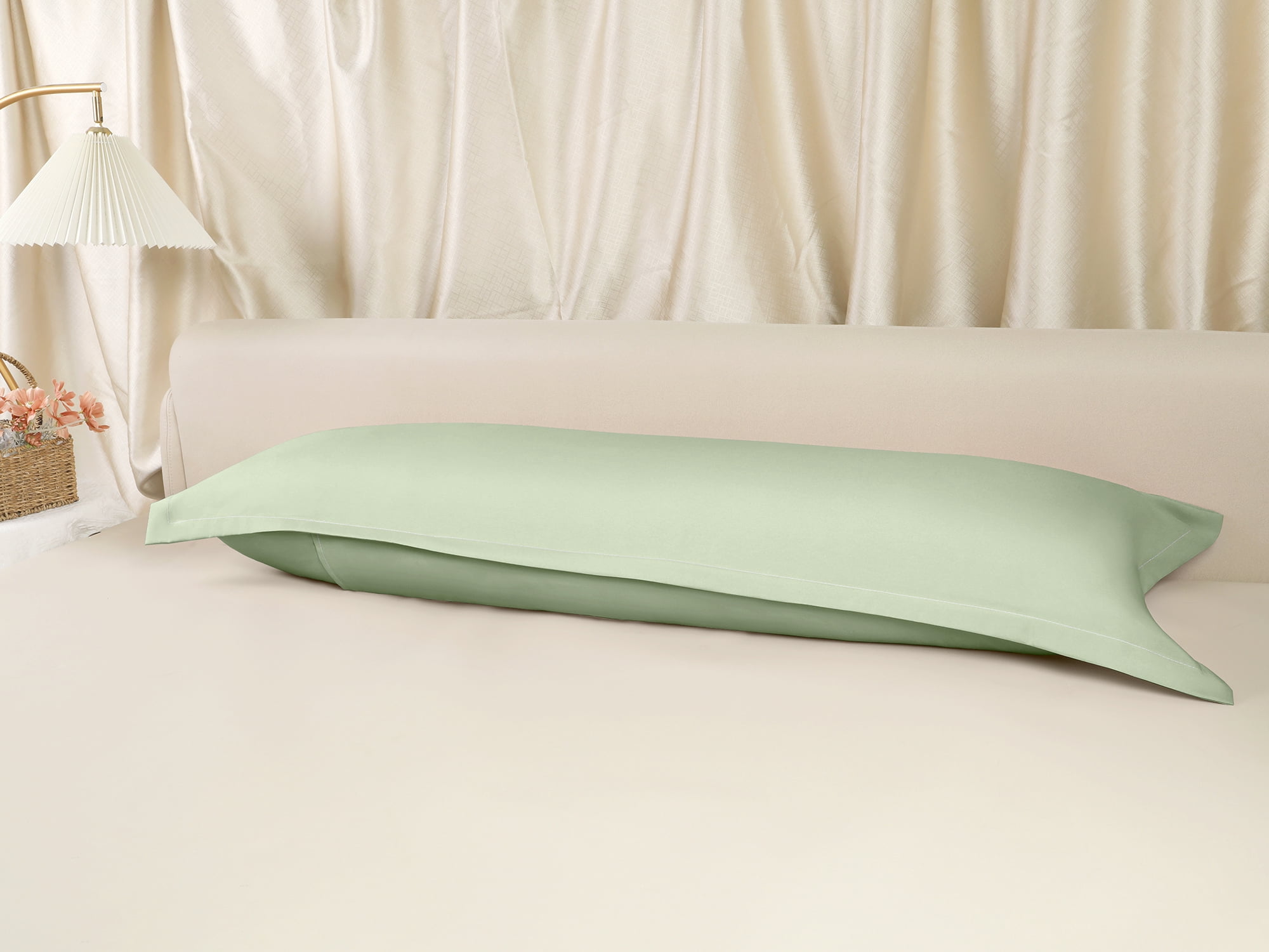 Unique Bargains 1 Pcs Pillow Cases Breathable Cooling Pillow Covers Green 20"x48"